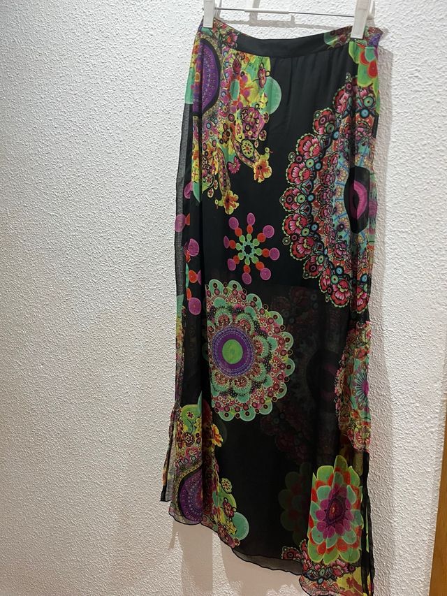 Falda larga Desigual multicolor