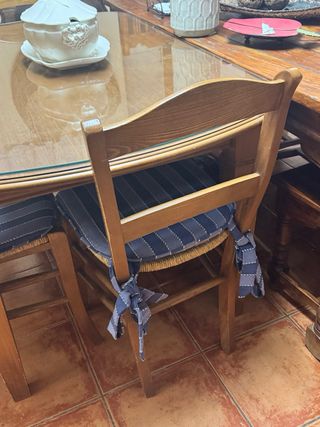 Mesa + 6 sillas madera - Comedor rústico