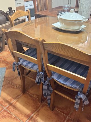 Mesa + 6 sillas madera - Comedor rústico