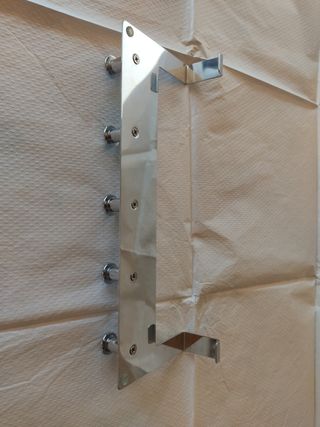 Perchero para puerta, en metal, color plata