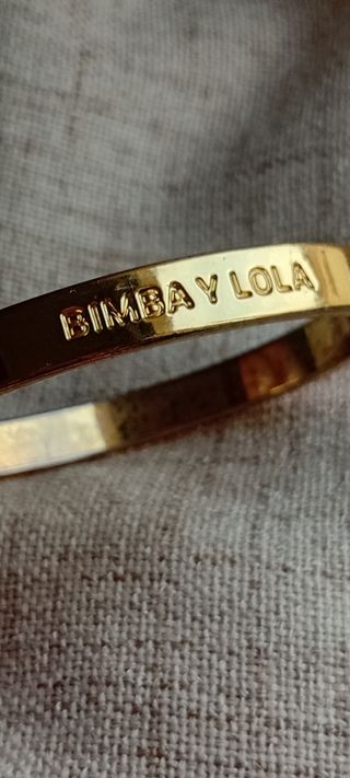 Pulsera bimba y lola dorada-coral