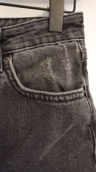 Shorts vaqueros negros Mom Fit