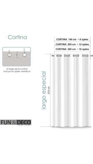 Cortina beige Fun&Deco - Salón