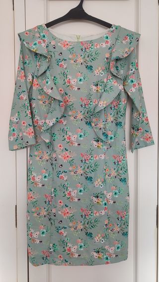 Vestido flores - Verde estampado