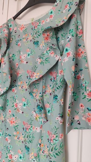 Vestido flores - Verde estampado