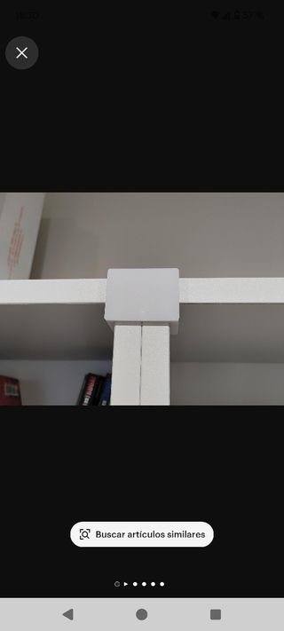 4 X Conector librería  Billy Ikea (Blanco y Negro)