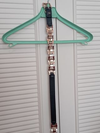 Cinturón negro y dorado mujer, talla S