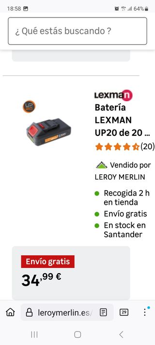 Sierra Circular Dexter 20V y 2! Baterias