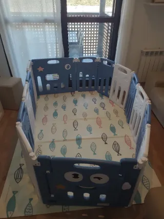 Parque de bebe Azul Plegable