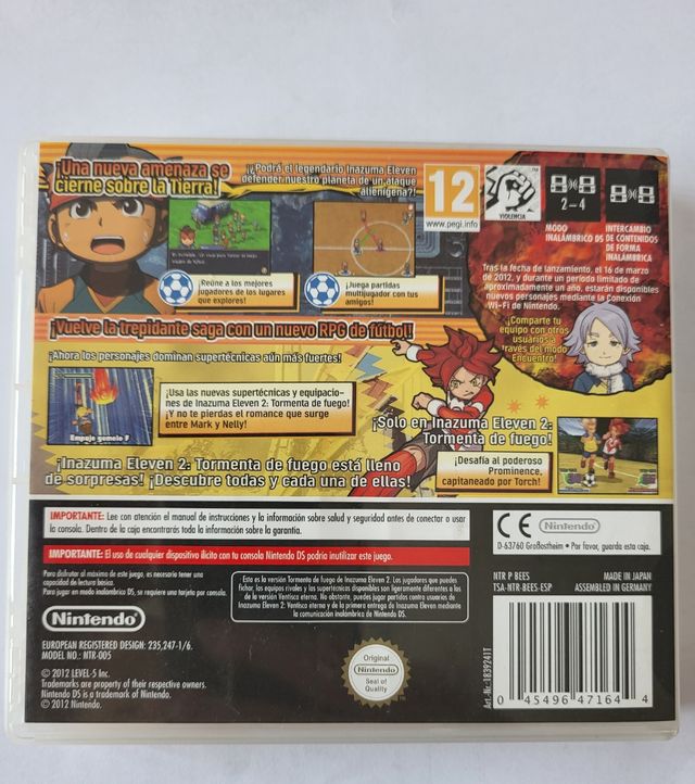 Inazuma Eleven 2: Tormenta de Fuego - Nintendo DS.