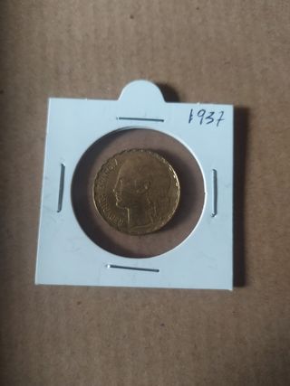 Moneda 1 peseta España 1937