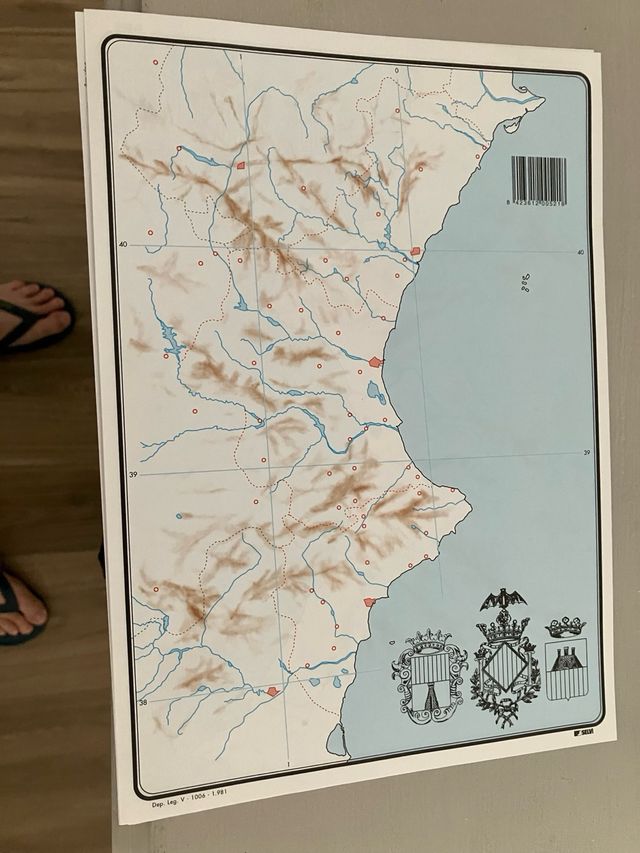 Mapas escolares españa, mundo, europa y valencia.
