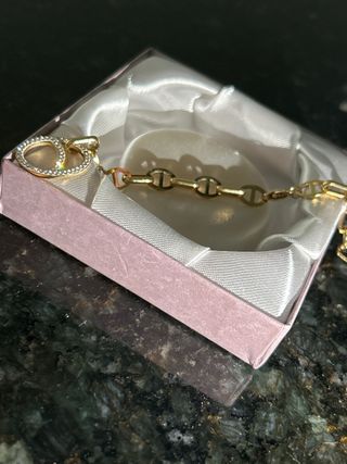 Pulsera estilo Tiffany dorada acero inoxedale 