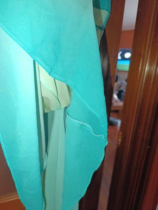 Vestido seda turquesa - Fiesta