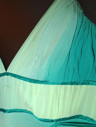 Vestido seda turquesa - Fiesta