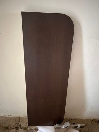 Encimera madera marrón - Soporte metal