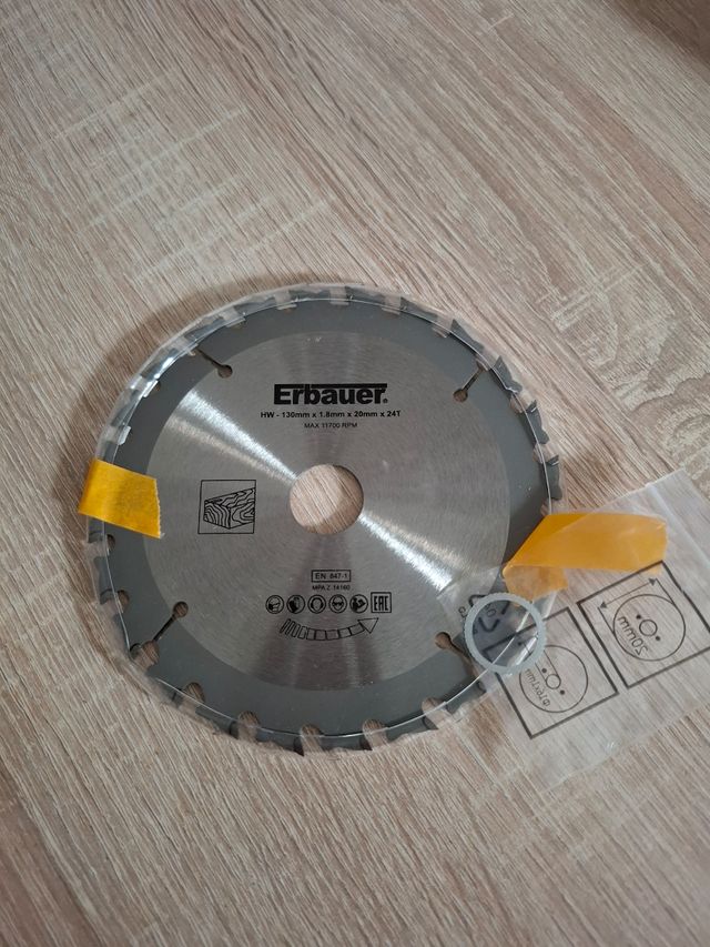 Disco sierra circular madera Erbauer 160mm 24 dien