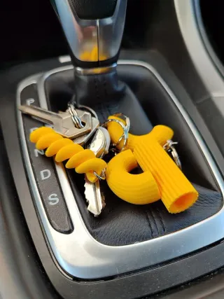 Portachiavi Pasta: Fusilli & Rigatoni