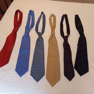 5 Corbatas Hombre - Rojas y Azules