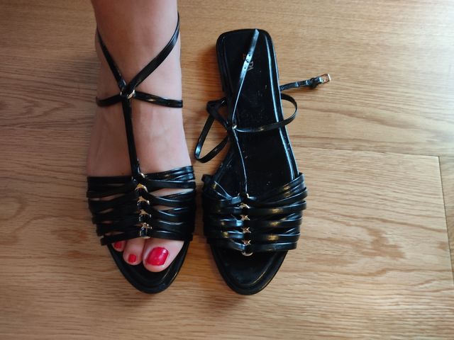 Sandalias Zara negras -talla 39