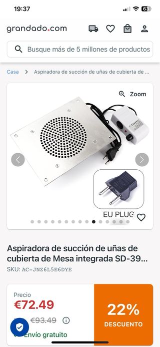 Aspirador polvo uñas SD-43C