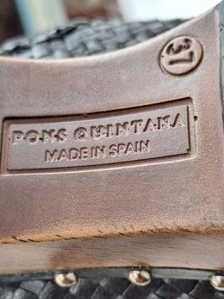 Zuecos Pons Quinrana trenzados negros