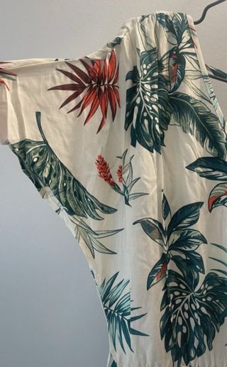 Vestido largo estampado flores