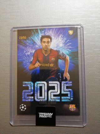 Xavi numerada Barcelona Topps total football 