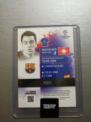Xavi numerada Barcelona Topps total football 