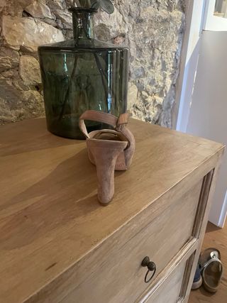 Sandalias tacón Unisa beige