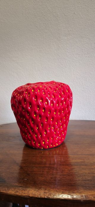 Vaso Morango Cerâmica - Decorativo