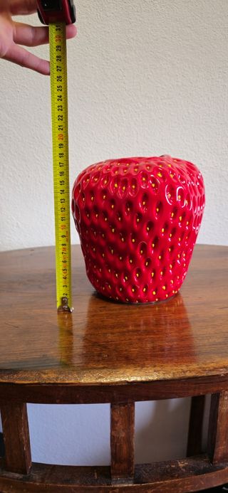 Vaso Morango Cerâmica - Decorativo