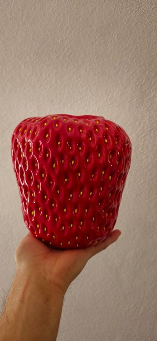 Vaso Morango Cerâmica - Decorativo