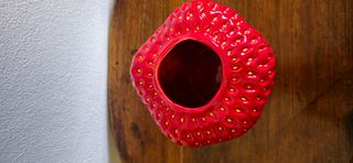 Vaso Morango Cerâmica - Decorativo