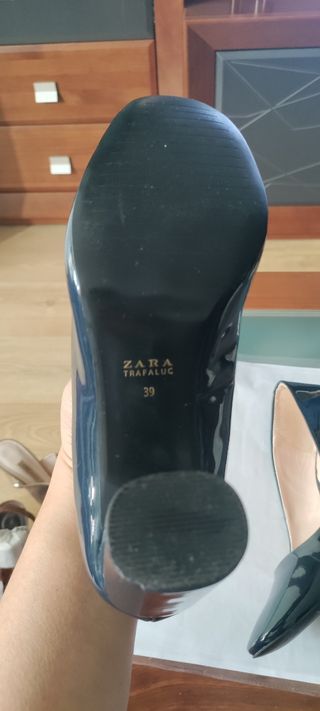 Tacones Zara - Azul marino - Talla 39