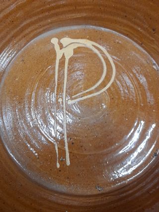 Lebrillo barro cocido antiguo