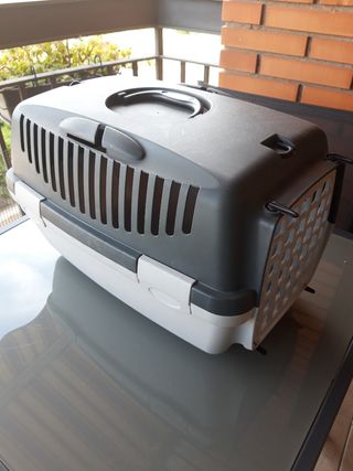 Transportín perro nuevo gris-negro