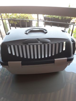 Transportín perro nuevo gris-negro