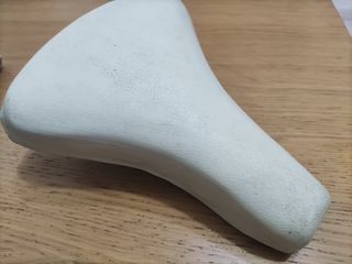 Sillín bici vintage blanco