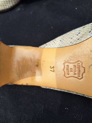 Sandalias Ferci piel beige-plata