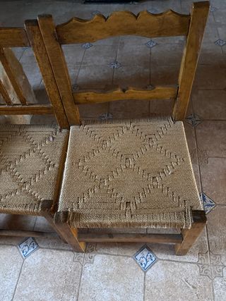 3 Sillas Madera Rústicas