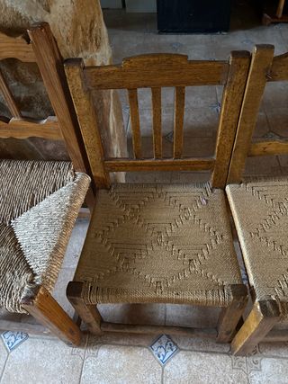 3 Sillas Madera Rústicas