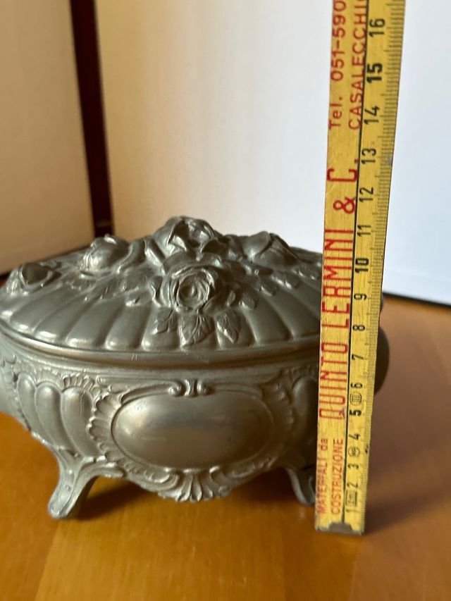 Portagioie in peltro vintage