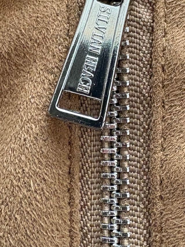 Cazadora efecto ante marrón corta