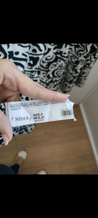 Vestido Sfera estampado blanco y negro