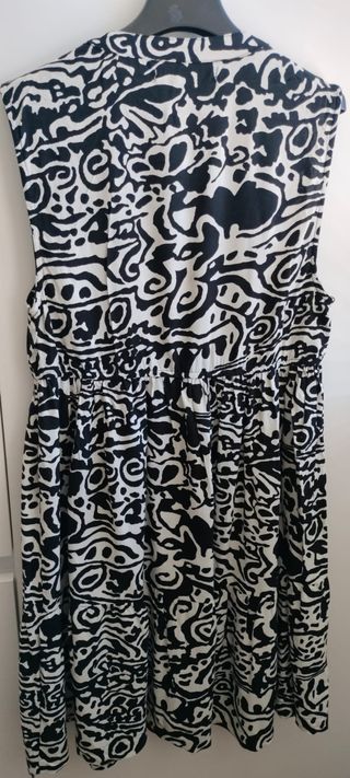 Vestido Sfera estampado blanco y negro