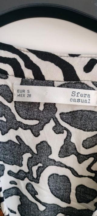Vestido Sfera estampado blanco y negro