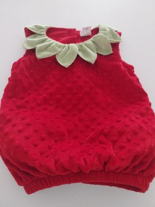 Disfraz de fresa bebé