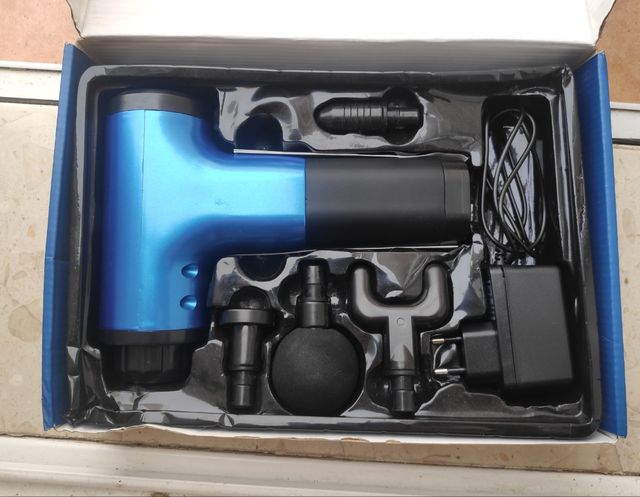 Pistola Masajeadora 4 en 1 Azul