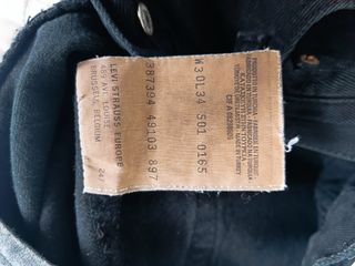 Levi's 501 negros W30 L34 -talla 20